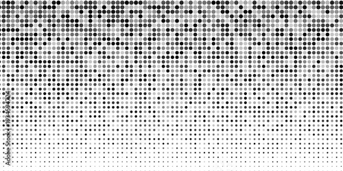 Dotted gradient vector illustration, white and black halftone background