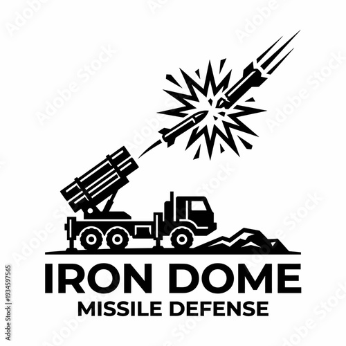 Missile Defense System Vehicle Firing Rocket Illustration