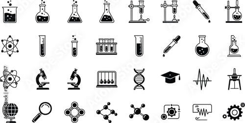 A collection of science and research related icons