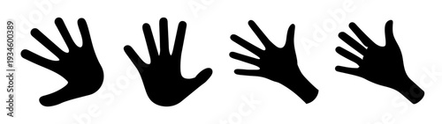 Hands signing in American Sign Language vector illustration