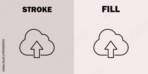 Cloud upload stroke and fill comparison on light background 1 desi