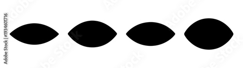 Eye icons set, vision and transparency concept, flat design vector illustration