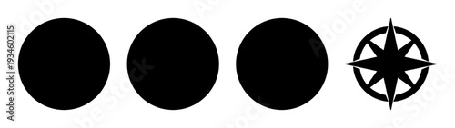 Guidance and direction concept with compass icon and dots vector illustration