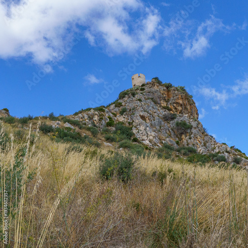 Torre Bennistra: Ancient 16th-Century Watchtower Perched on a Rocky Peak Above Scopello, Sicily