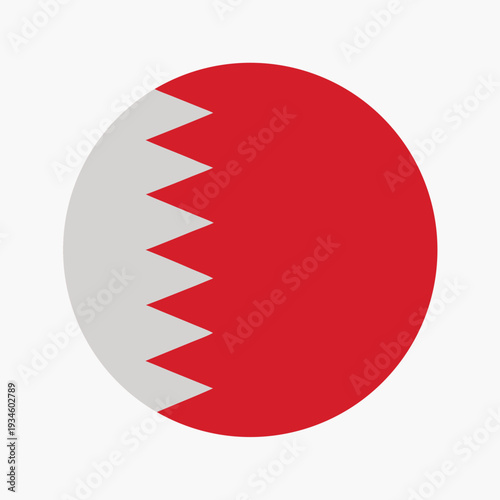 bahrain flag round circle icon design