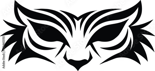 tribal tiger eyes abstract logo design