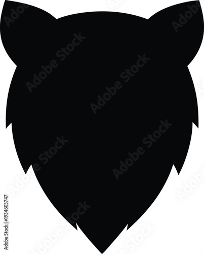 wolf head silhouette minimalist logo design