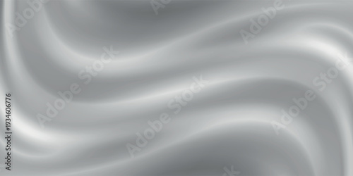 Silver foil background with metal mirror texture. Chrome gradient surface with light like could abstract eps 10