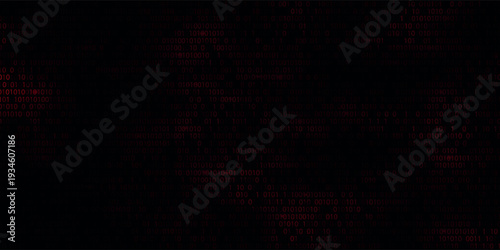 Vector digital code rain in a Matrix inspired futuristic style. High-tech backdrop with glowing binary characters. Binary Software Programming Code Background. Digital Data Technology Concept.