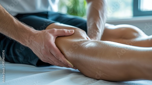 Organized clinical interaction composition with structured hand positioning, warm daylight, and soft textures, forming a modern serene healthcare setting.
