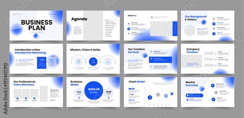 Business Plan Presentation Slides Template, Multipurpose Business Slide Deck Design