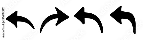 Three black arrows turning in a circular motion vector illustration