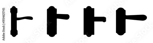 Door lock icons set vector illustration, flat design symbols