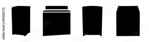 Electric stove vector illustration, flat design kitchen appliance