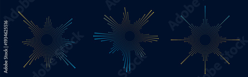 Vector sound adjustment icon with lines and circles, music equalizer symbol with connected dot pattern