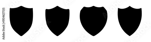 Diverse Shield Icons Collection: Security, Protection, Insurance Flat Design Vector