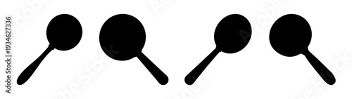 set of four blank black banners or signs flat design vector illustration