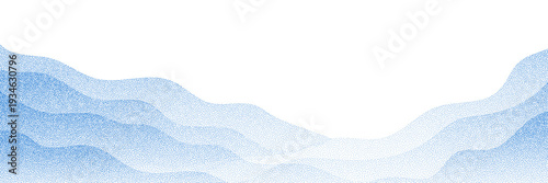 Winter snow scene with 3D white snowdrifts and realistic snowy landscape. Perfect background for holiday designs, featuring ice covered ground and mountain borders.