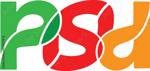 PSD letter logo vector