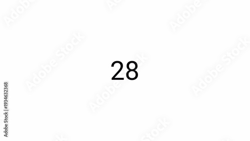Animated number counter from 0 to 50 in 4k, zero to fifty animated number counter with alpha channel for like, views and amount concepts, 0 to 50 counting number digit on transparent background