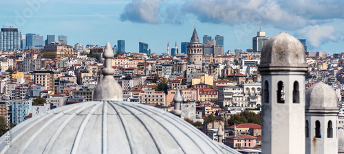 View of the Galata Tower in Istanbul.