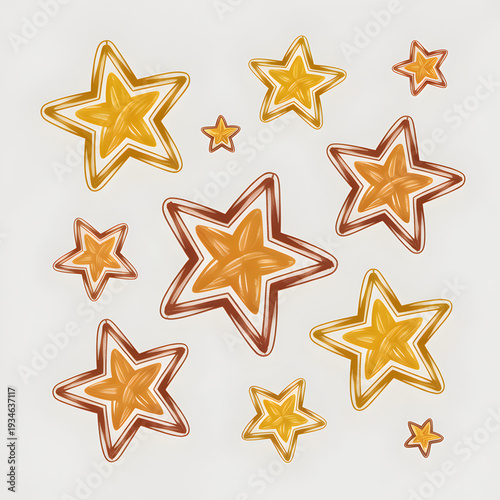 Festive watercolor balloons and golden stars celebration background with soft pastel washes — party greeting card illustration
