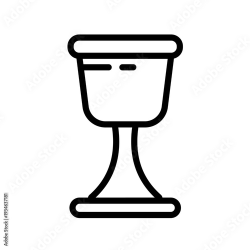 Chalice, goblet cup, vector icon
