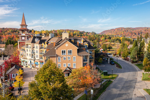Mont Tremblant Village in Autumn Quebec Canada
