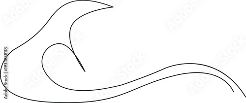 A delicate and intricate abstract line drawing with flowing curves and shapes Vector