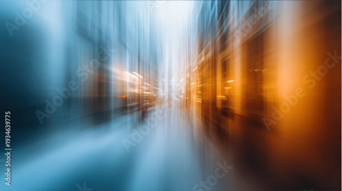 Urban motion blur showing city street energy