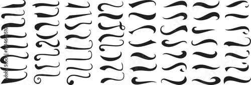 Stylish Swooshes: An array of elegant swooshes, perfect for adding flair and dynamism to designs. This collection offers versatility and aesthetic appeal. 