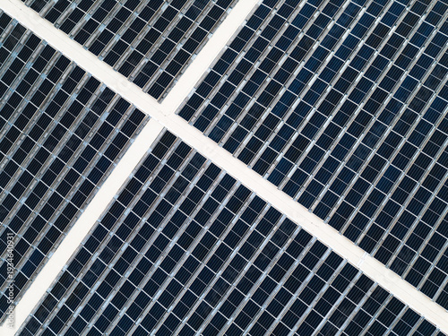 Slika na platnu A Solar Panel Array from Above