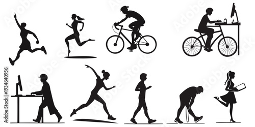 A visual representation of various forms of human physical activities and transportation