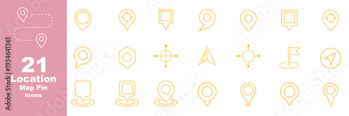 Logistics and Delivery Tracking Location Pins – Minimal GPS Marker Vector Icon Set. Map pin icon. location pin place marker. Location icon. Map marker pointer icon set. GPS location symbol collection.