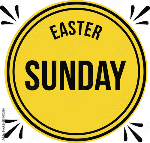 Easter sunday celebration icon