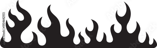 Inferno Silhouette: A dynamic and striking silhouette of dancing flames, embodying raw energy and captivating movement.