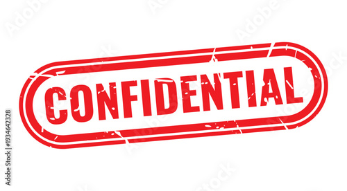 Confidential Stamp: A red rectangular stamp with the word CONFIDENTIAL emblazoned across the face, conveying a message of privacy and discretion.