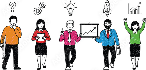 Business people with ideas and solutions