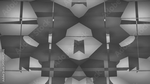 Exploring Abstract Geometric Shapes in Monochrome Visual Pattern
