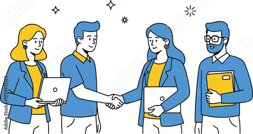 Business partnership and agreement concept