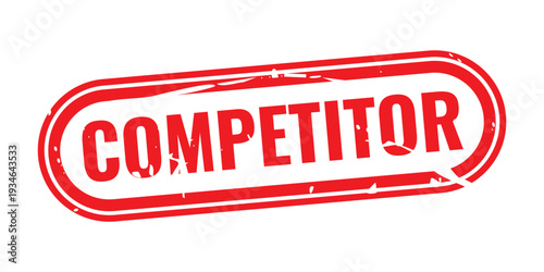 Competitor Stamp: A bold red stamp reading COMPETITOR is prominently displayed, symbolizing market rivalry and business competition.