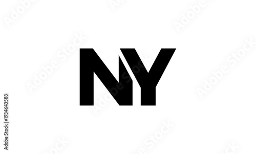 Foto NY initial letters logo or NY monogram
