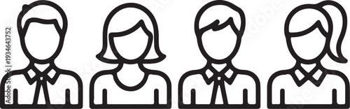 vector illustration of a set of black silhouettes of a cats