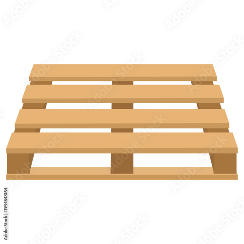 wooden pallet for shipping and storage, isolated on white background