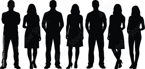 Active diverse family silhouettes running jogging cycling on bicycle and riding kick scooter in park outdoor fitness activities flat vector illustration flat illustration lifestyle concepts.