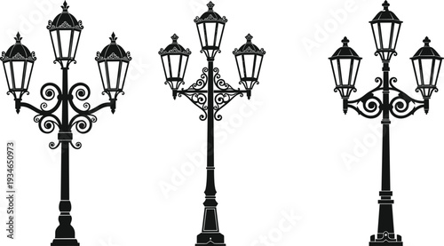 Active diverse family silhouettes running jogging cycling on bicycle and riding kick scooter in park outdoor fitness activities flat vector illustration for lifestyle and healthy exercise.