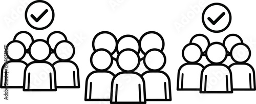A group of people with two verified or approved groups