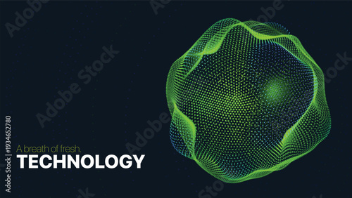 Radiant neon holographic wireframe globe