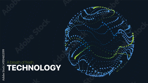 Modern neon polygon wireframe planet