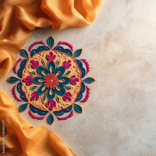 Colorful Rangoli Design for Gudi Padwa Festival